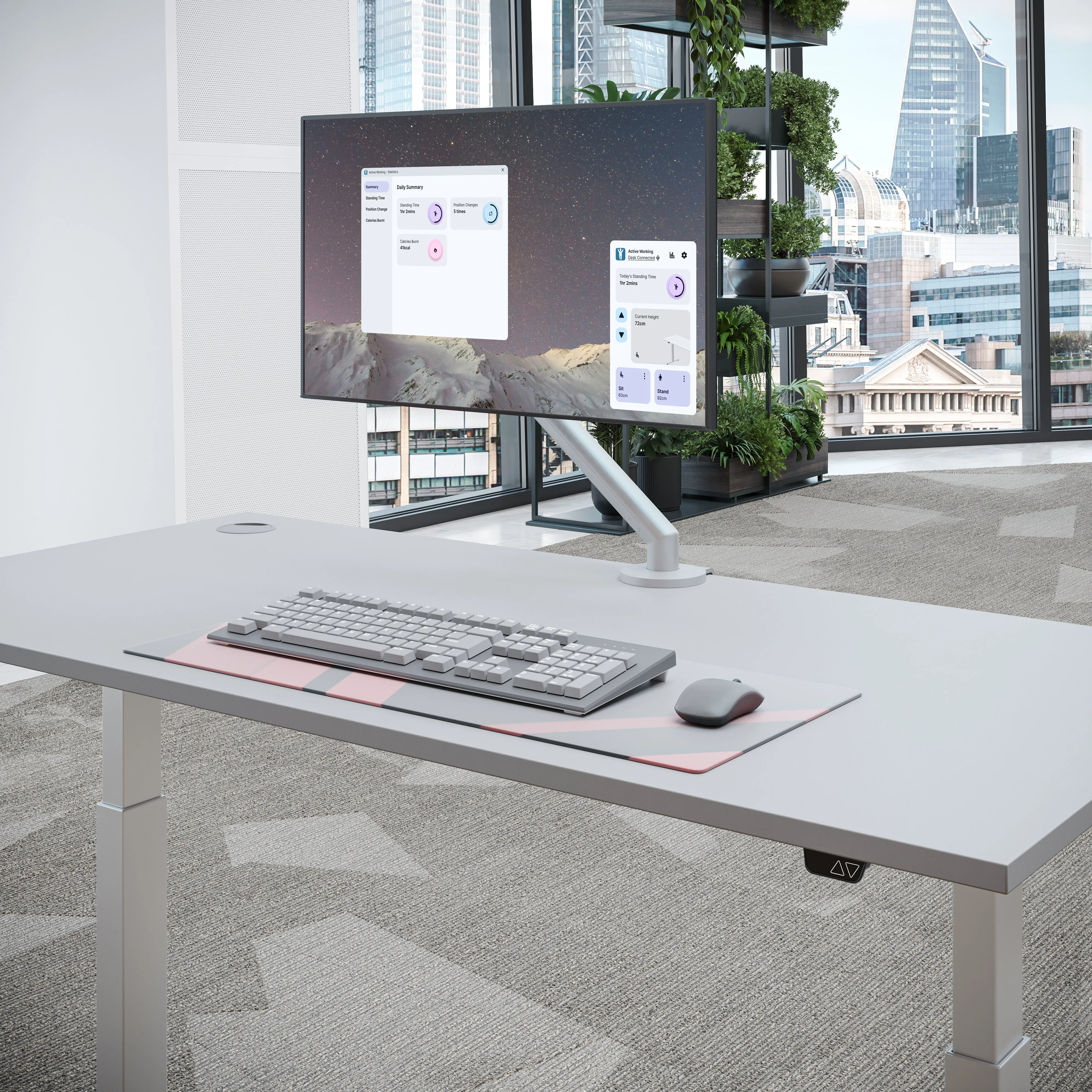 ACTIVE 2 Dual Motor Electric Standing Desk 120x70cm