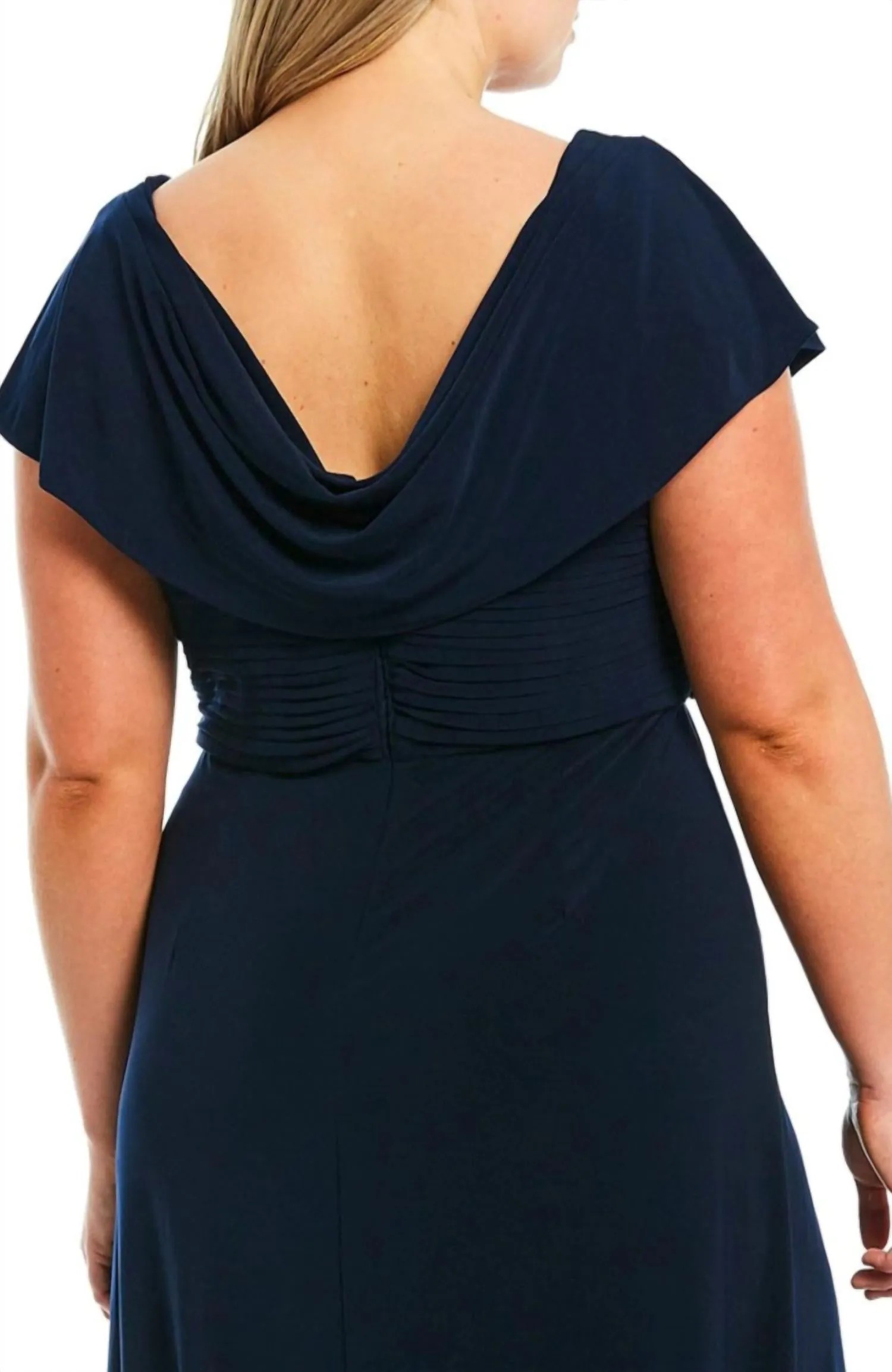 Alex Evenings - Pleated Embellished Side Detail Long Gown