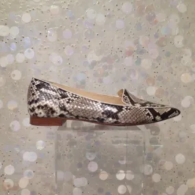 ALEXANDRE BIRMAN Faux Snakeskin Leather Pointy Flats