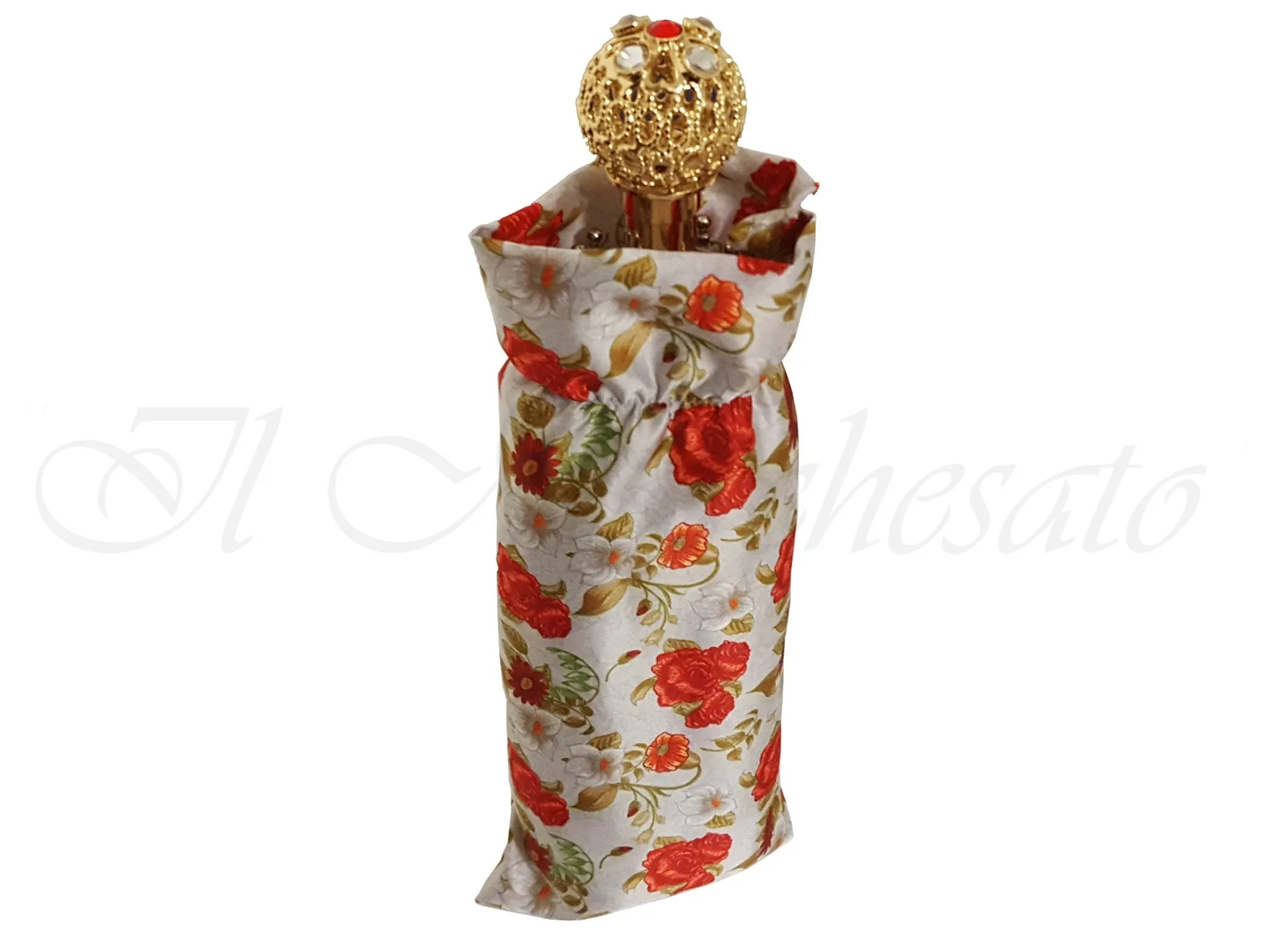 Beautiful Red Flowered Umbrella