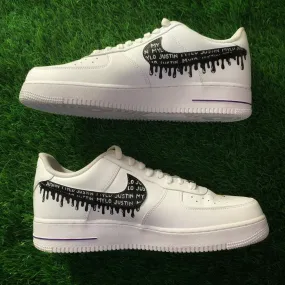 Black Letter Drip Custom Air Force 1