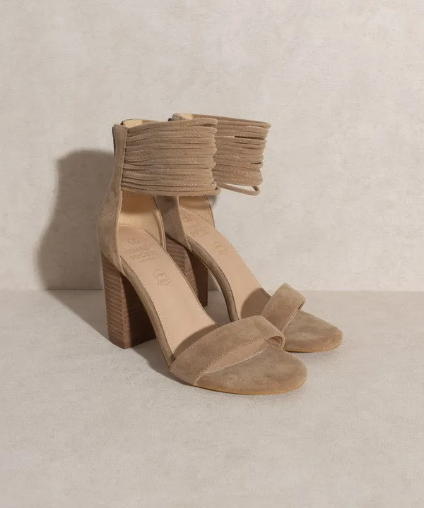 Blair - Thick Ankle Strap Block Heel(FINAL SALE)