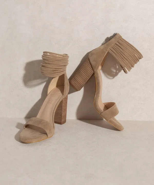 Blair - Thick Ankle Strap Block Heel(FINAL SALE)