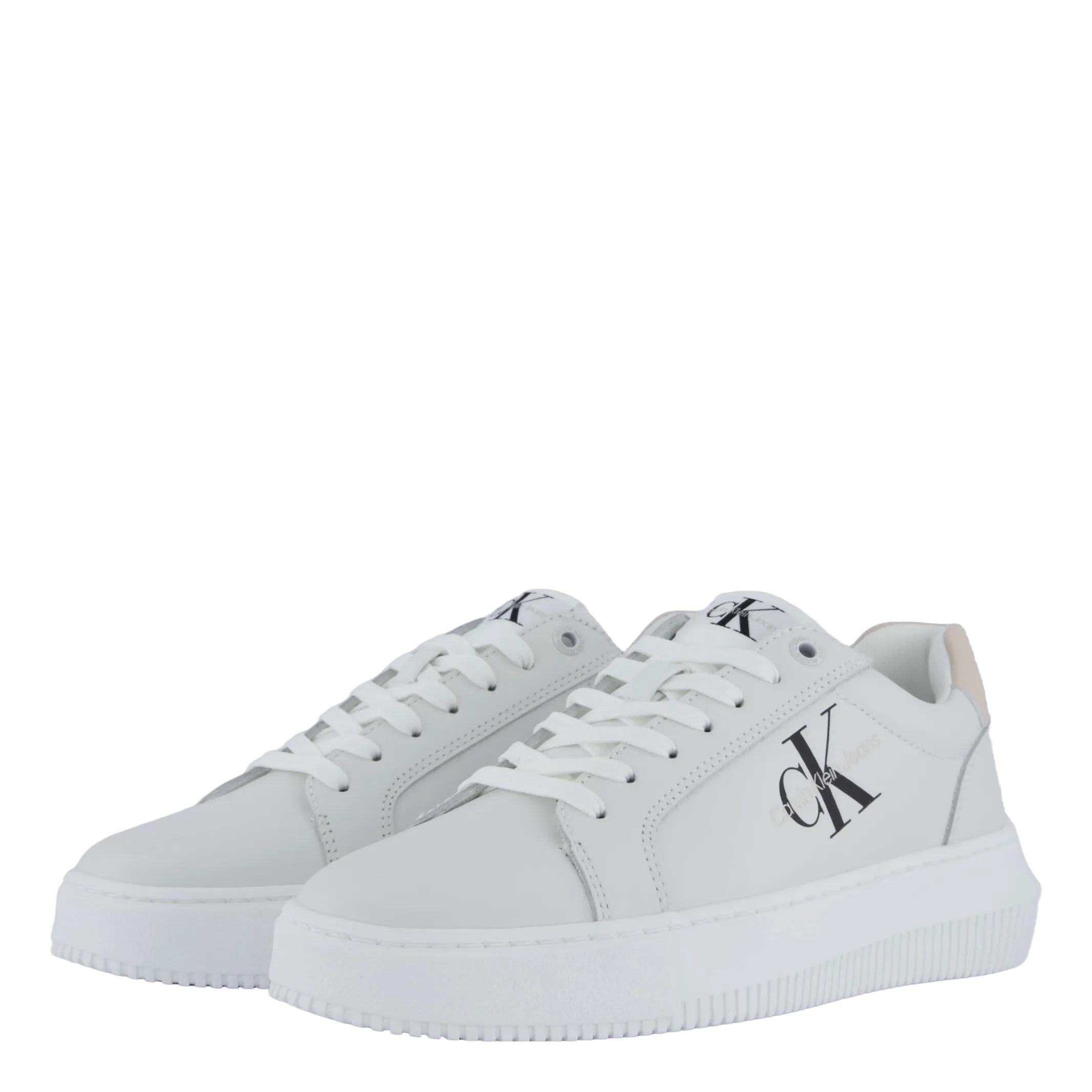 Chunky Cupsole Mono Lth Wn Bright White/whisper Pink