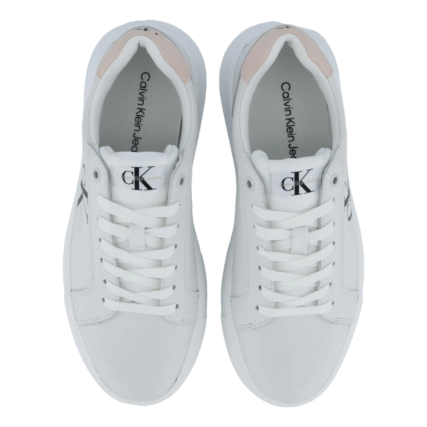 Chunky Cupsole Mono Lth Wn Bright White/whisper Pink