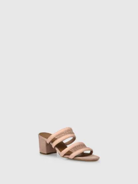 Chunky Heel Sandals D03L3 Nude