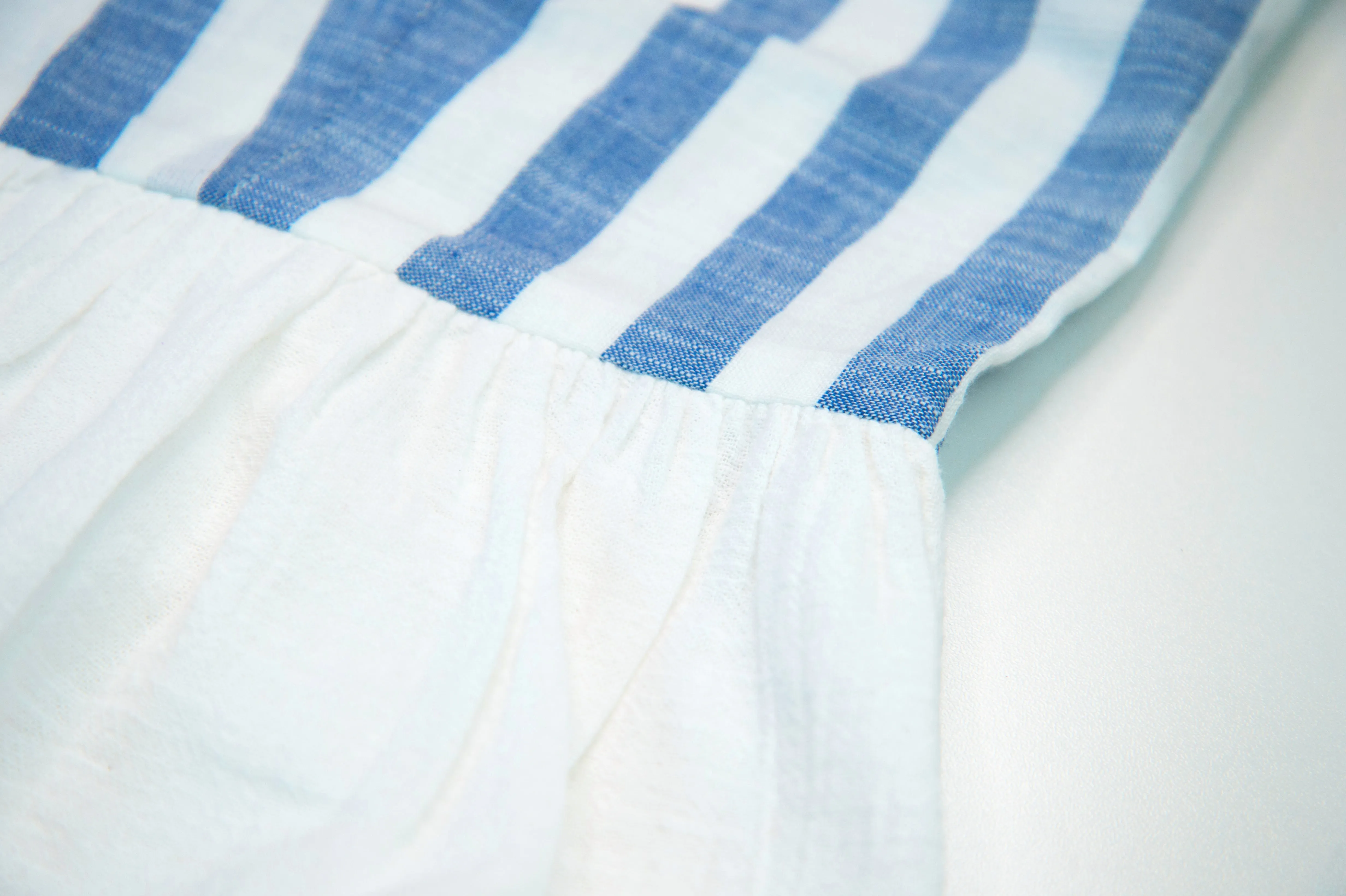 Cotton Blue Striped Sleeveless Dress by Kaja Clothing - Una Dress