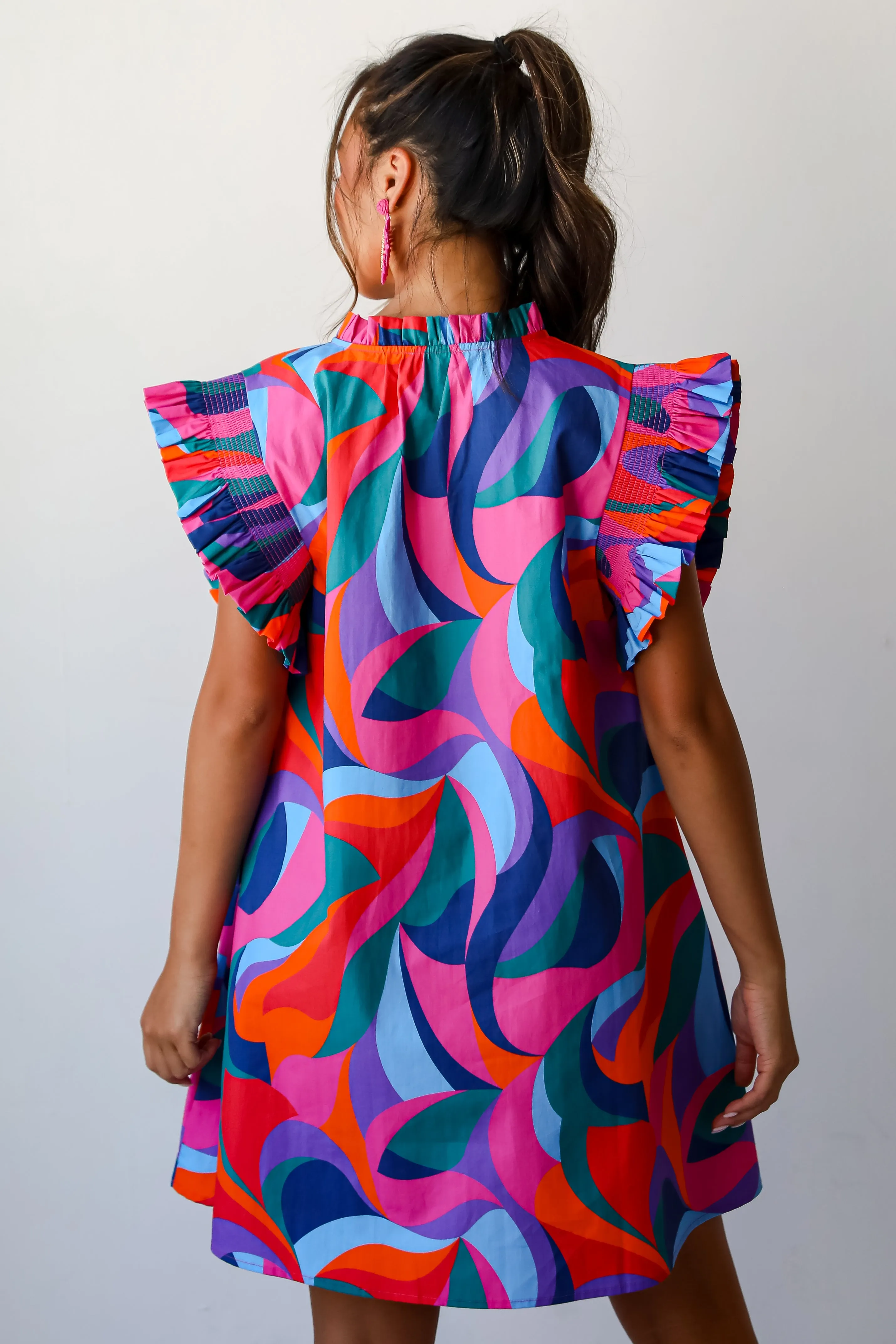 FINAL SALE - Most Adorable Blue Ruffle Mini Dress