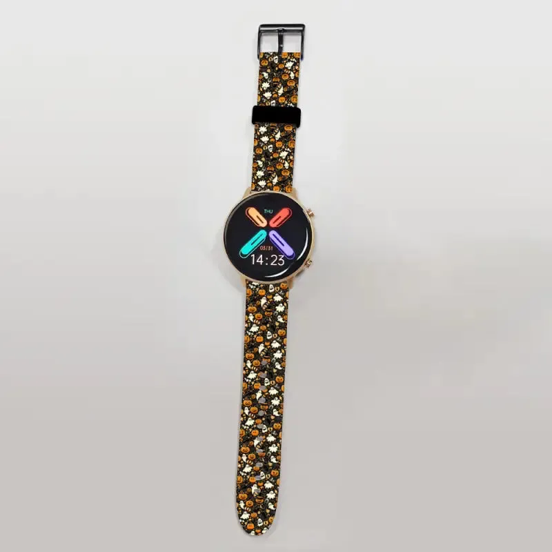 Get Spooky Chic with Black Halloween Watch Bands for 22mm Universal Timepieces