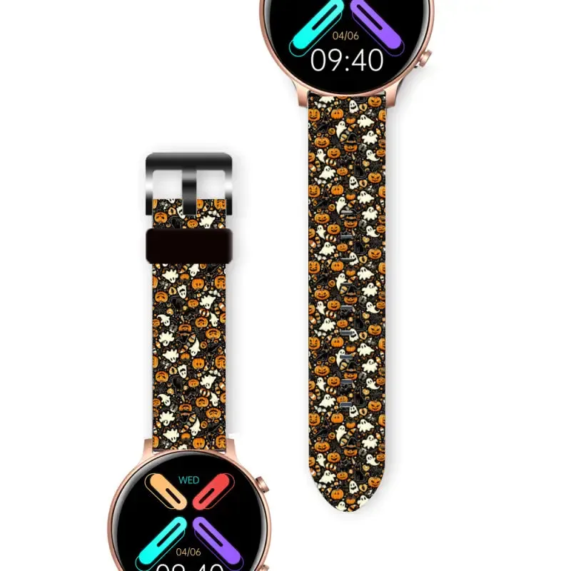 Get Spooky Chic with Black Halloween Watch Bands for 22mm Universal Timepieces