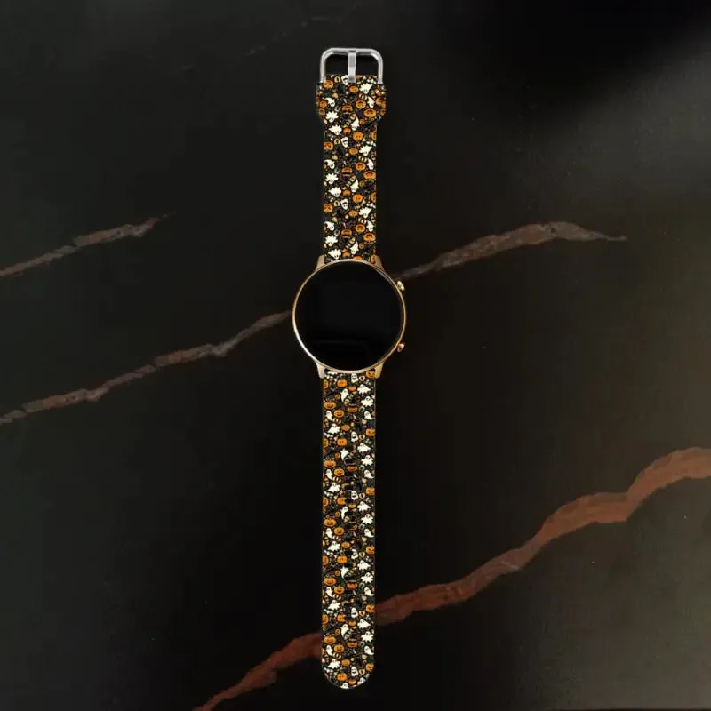 Get Spooky Chic with Black Halloween Watch Bands for 22mm Universal Timepieces