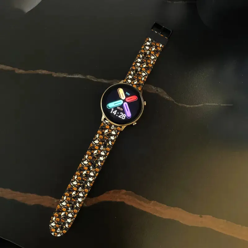Get Spooky Chic with Black Halloween Watch Bands for 22mm Universal Timepieces