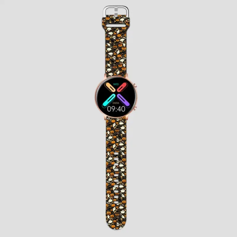 Get Spooky Chic with Black Halloween Watch Bands for 22mm Universal Timepieces