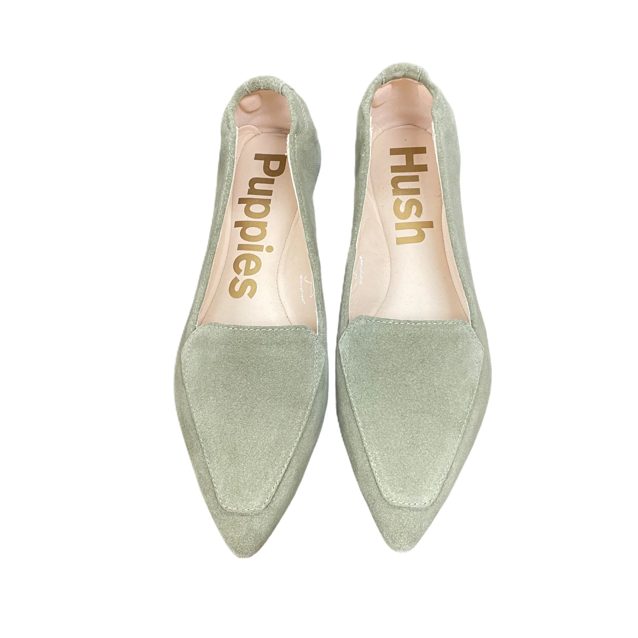 Green Shoes Flats By Hush Puppies, Size: 7