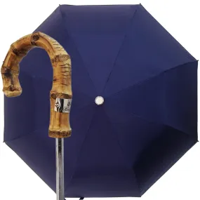 Handmade Men's Compact Umbrella in a Blue Color