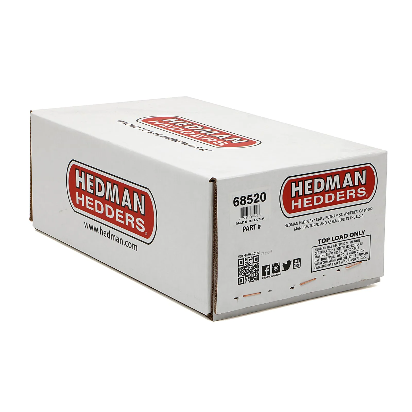 Hedman Hedders Block Hugger Headers - 1.5 in Primary - 2.5 in Collector - Black Paint - GM LS-Series - Street Rod 1923-49 - Pair