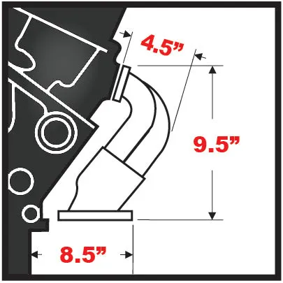 Hedman Hedders Block Hugger Headers - 1.5 in Primary - 2.5 in Collector - Black Paint - GM LS-Series - Street Rod 1923-49 - Pair