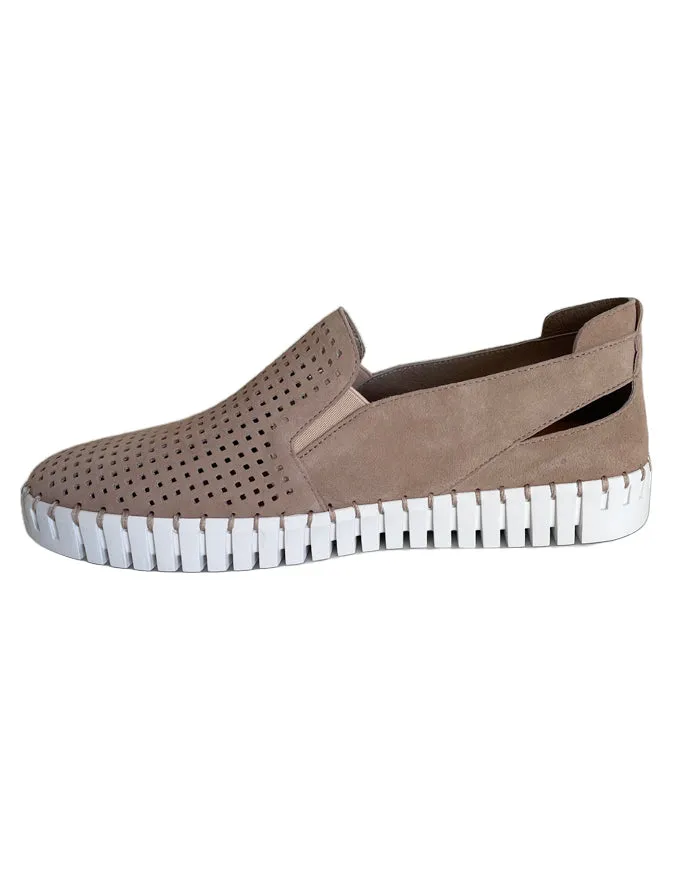 Howie Flats Taupe Suede