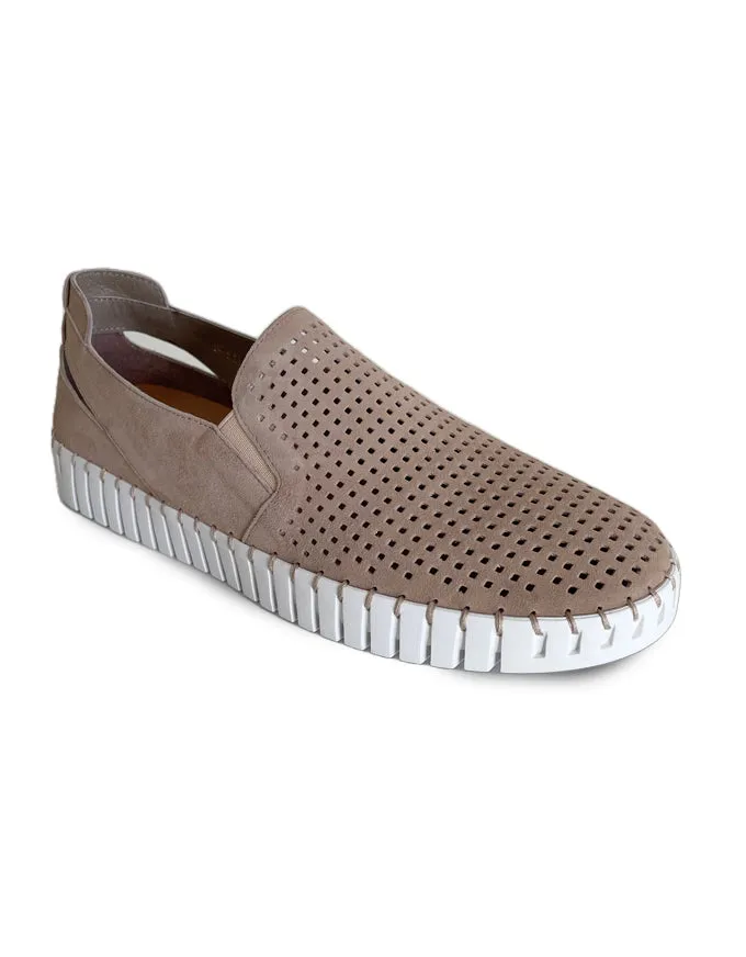 Howie Flats Taupe Suede