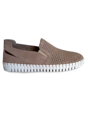 Howie Flats Taupe Suede