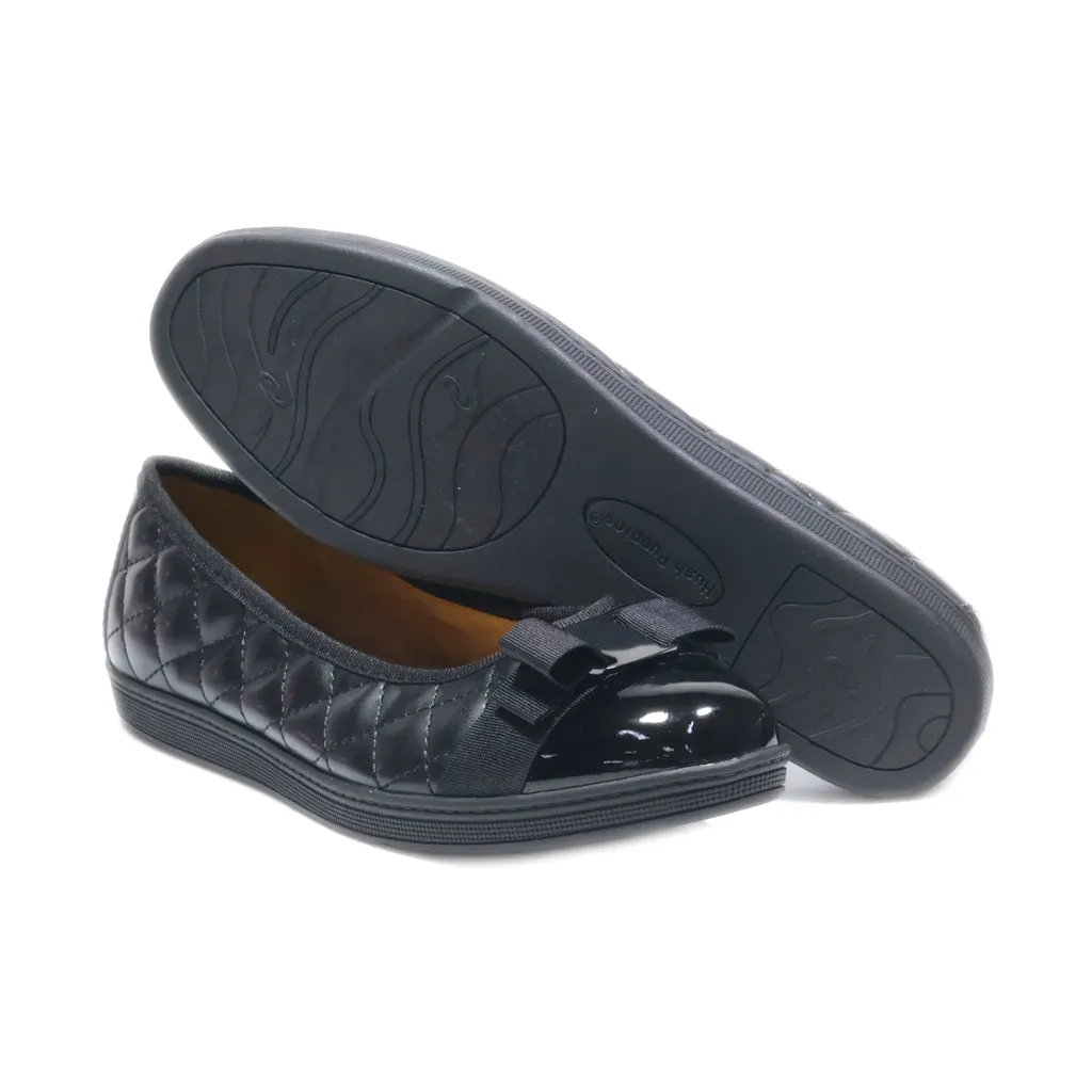 Hush Puppies Ballerinas Leather Black Colour For Women