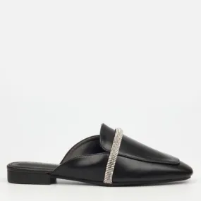 Jipsy 7 - Black Slip on Mules