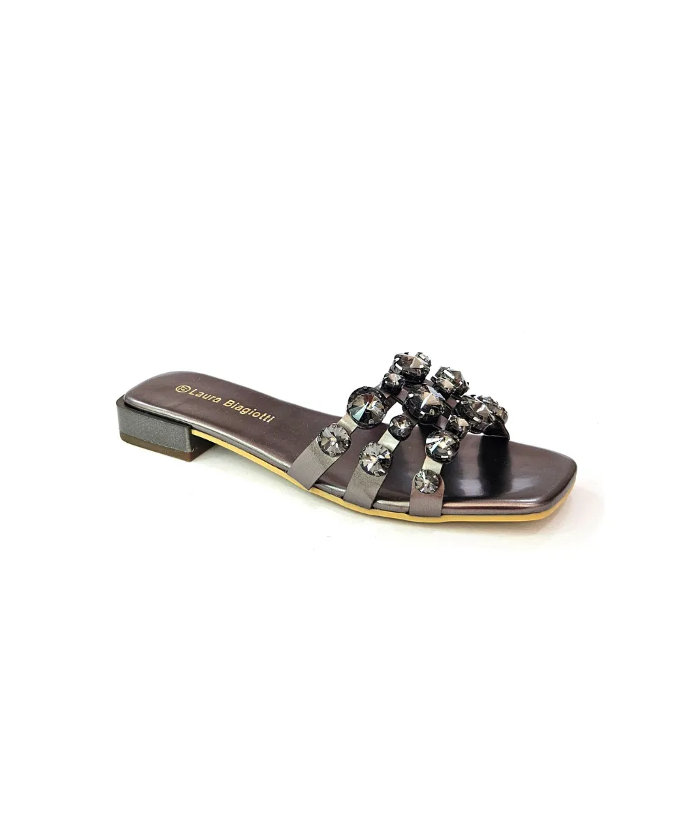 LAURA BIAGOTTI FLATS WITH DIAMONDS