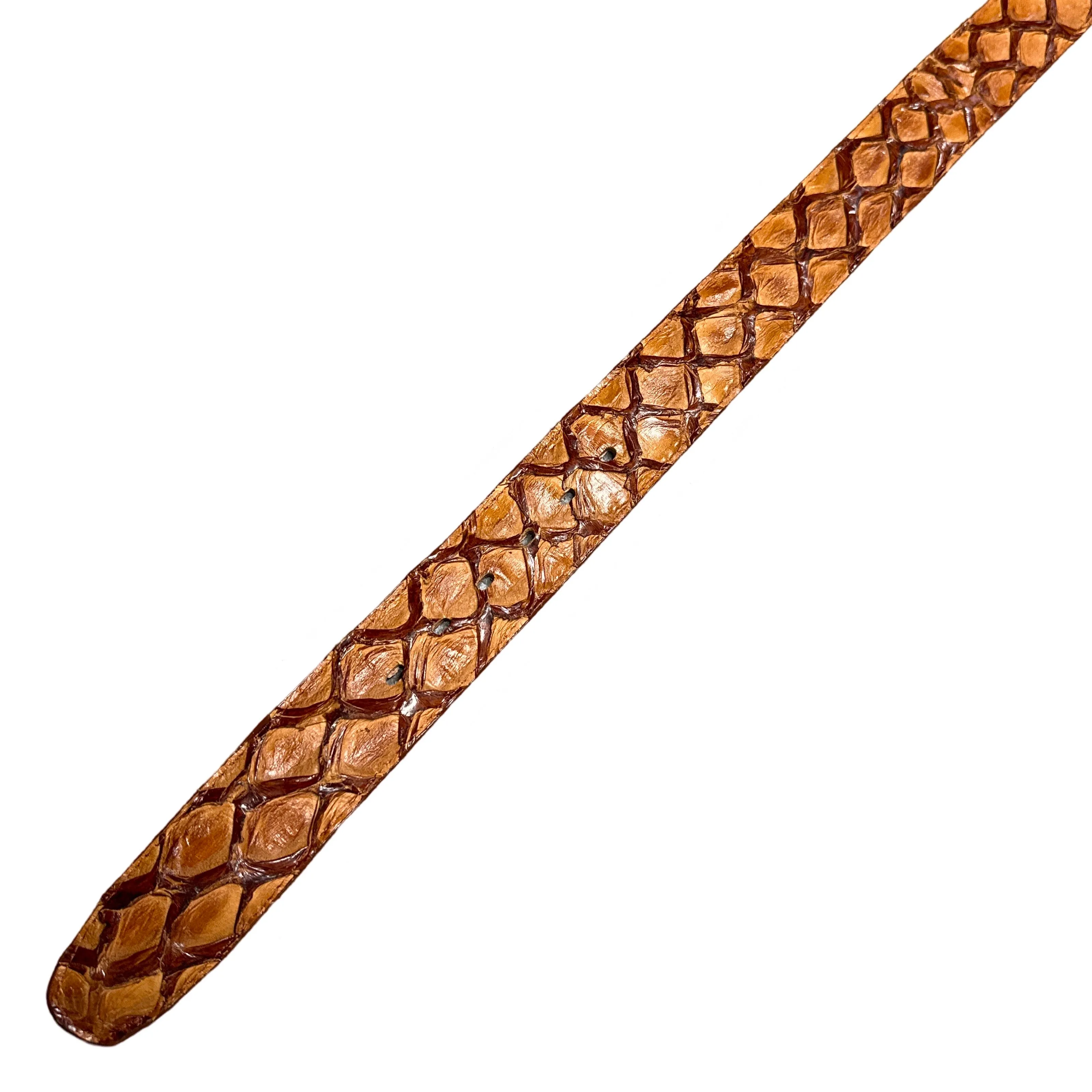 Los Altos Cognac Full Skin Pirarucu Fish Belt