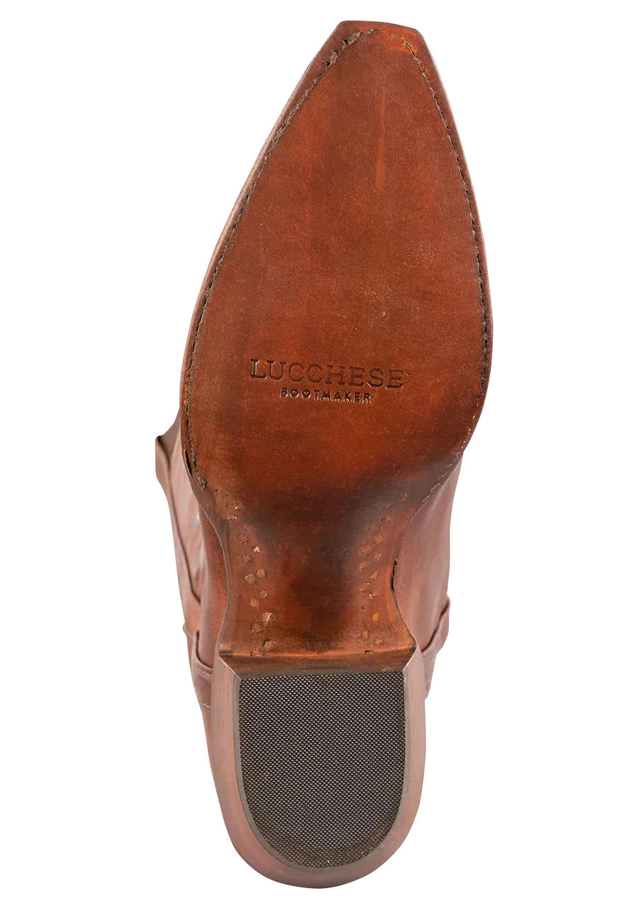 Lucchese Women's Tulip Cowgirl Boots - Chocolate