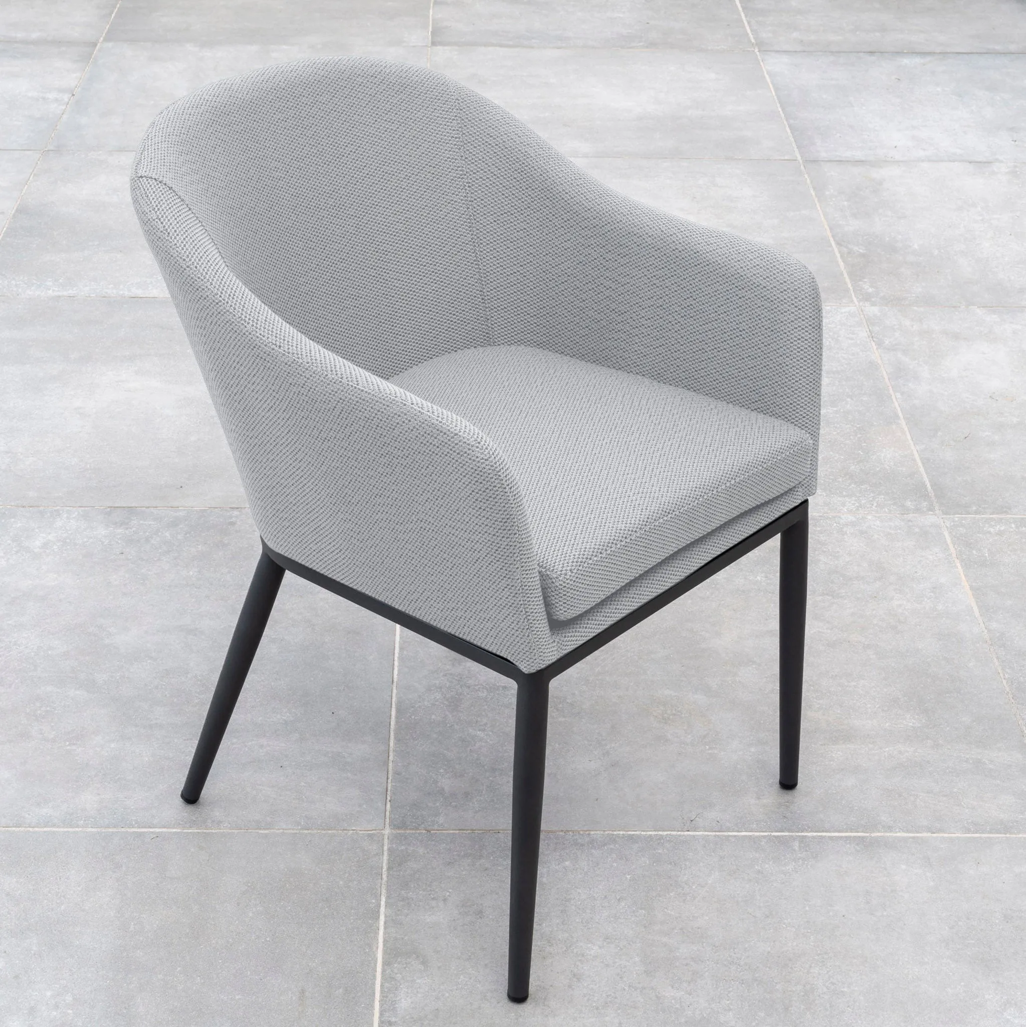 Luna 10 Seat Outdoor Fabric Extending Teak Dining Set in Oyster Grey