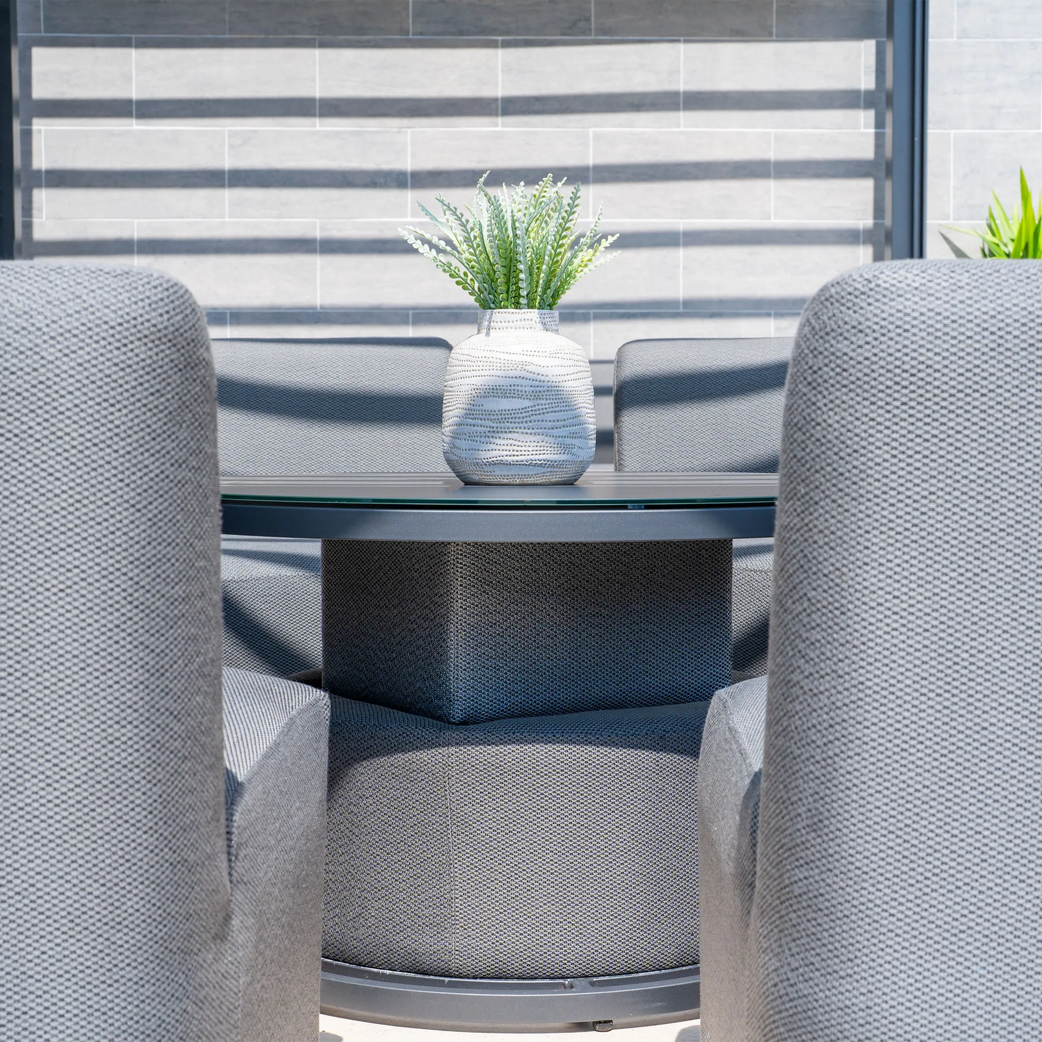 Luna Outdoor Fabric Lifestyle Suite with 4 Sofas in Grey