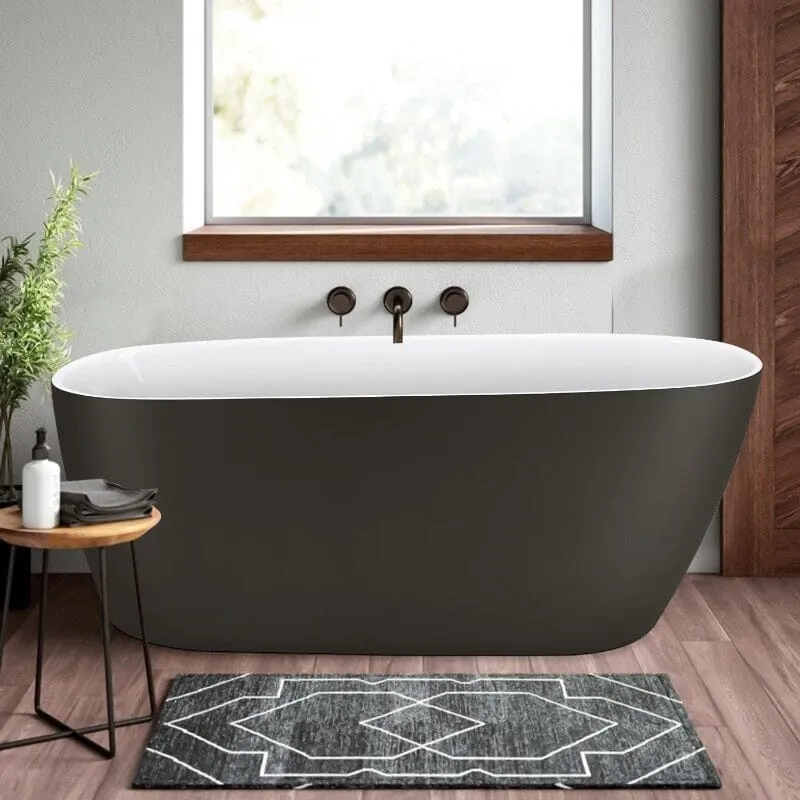 Mokleba 59'' Acrylic Single Slipper Bathtub, Modern Style, Color Consistency, Exclusive Patent