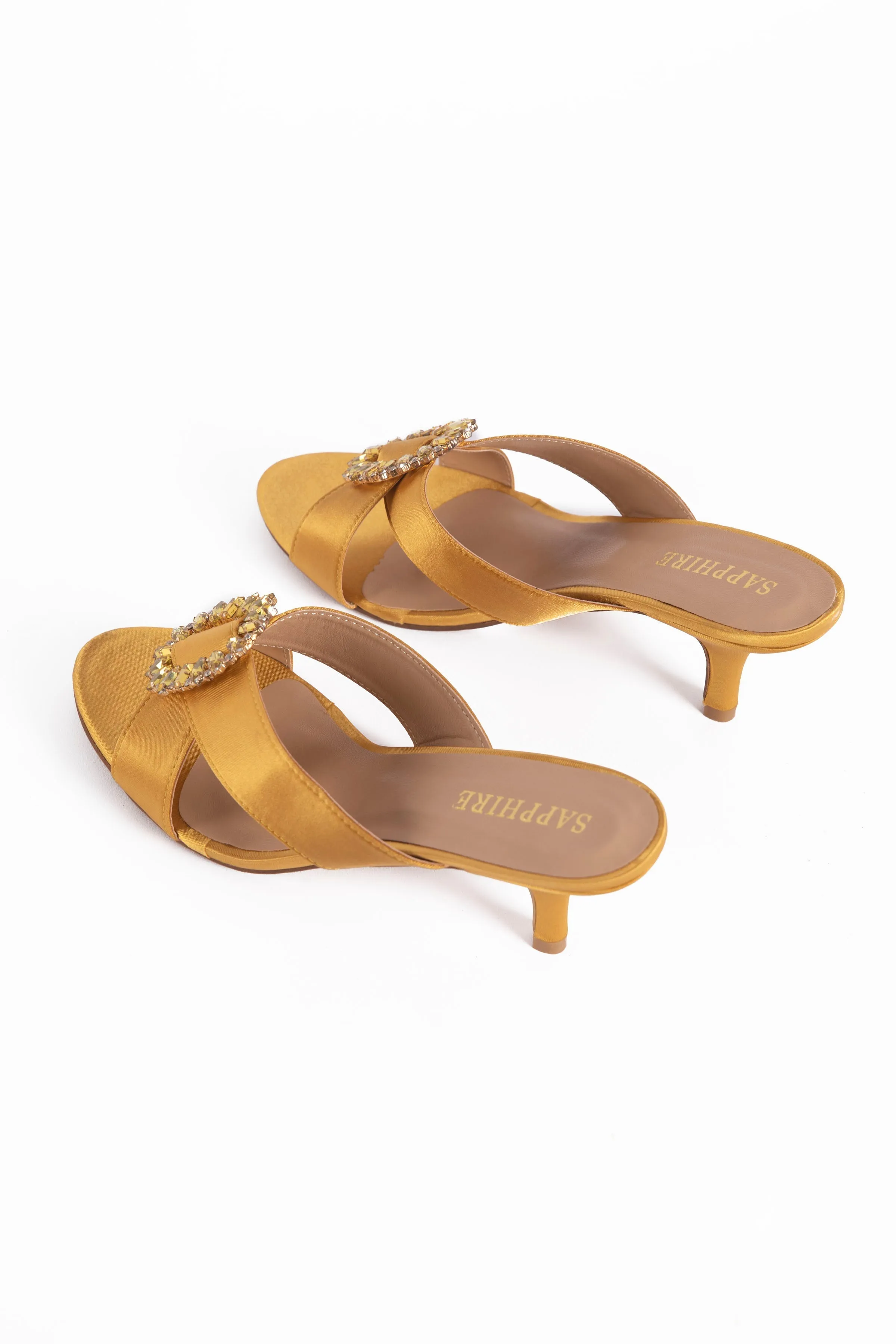 Mustard Kitten Heels