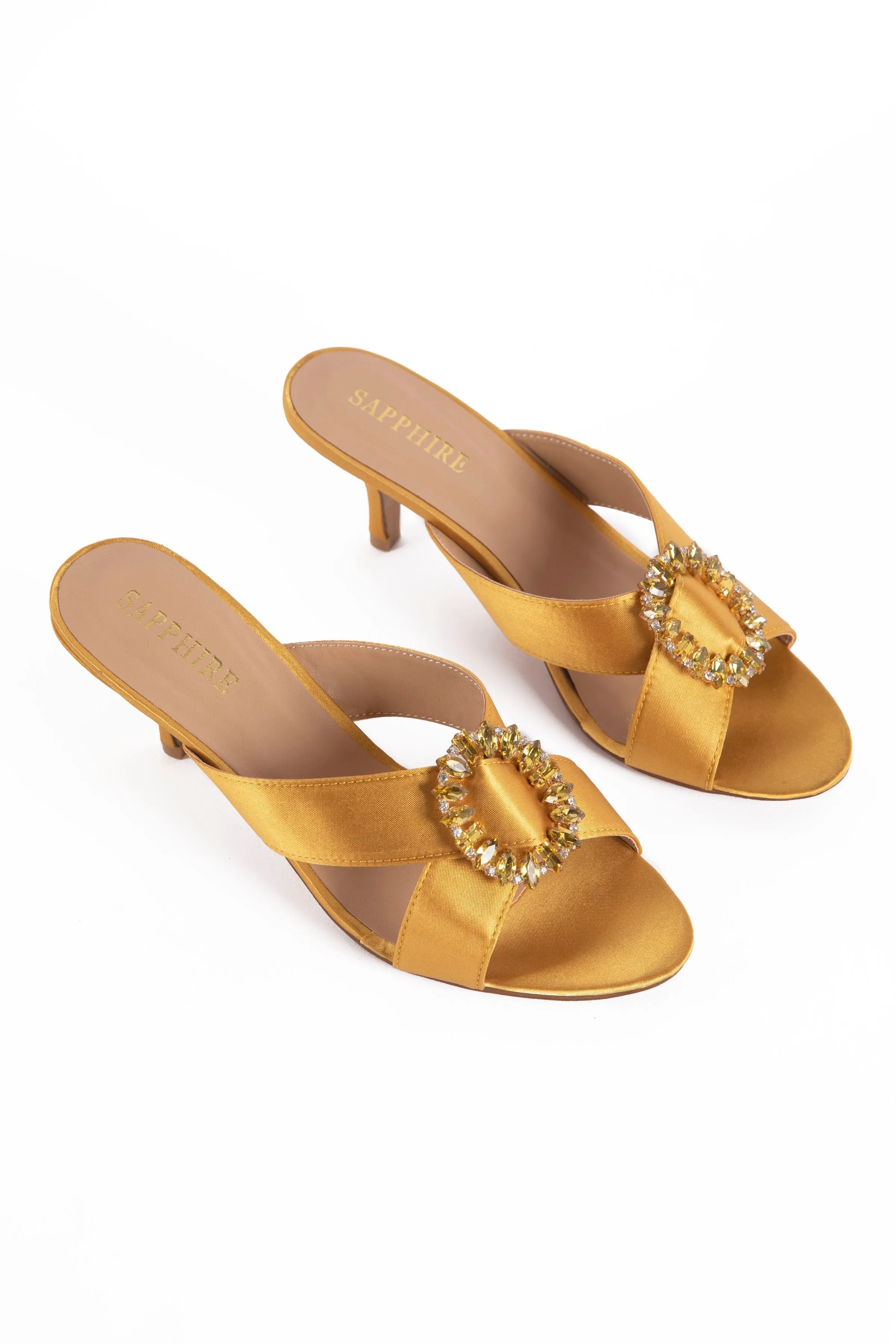 Mustard Kitten Heels