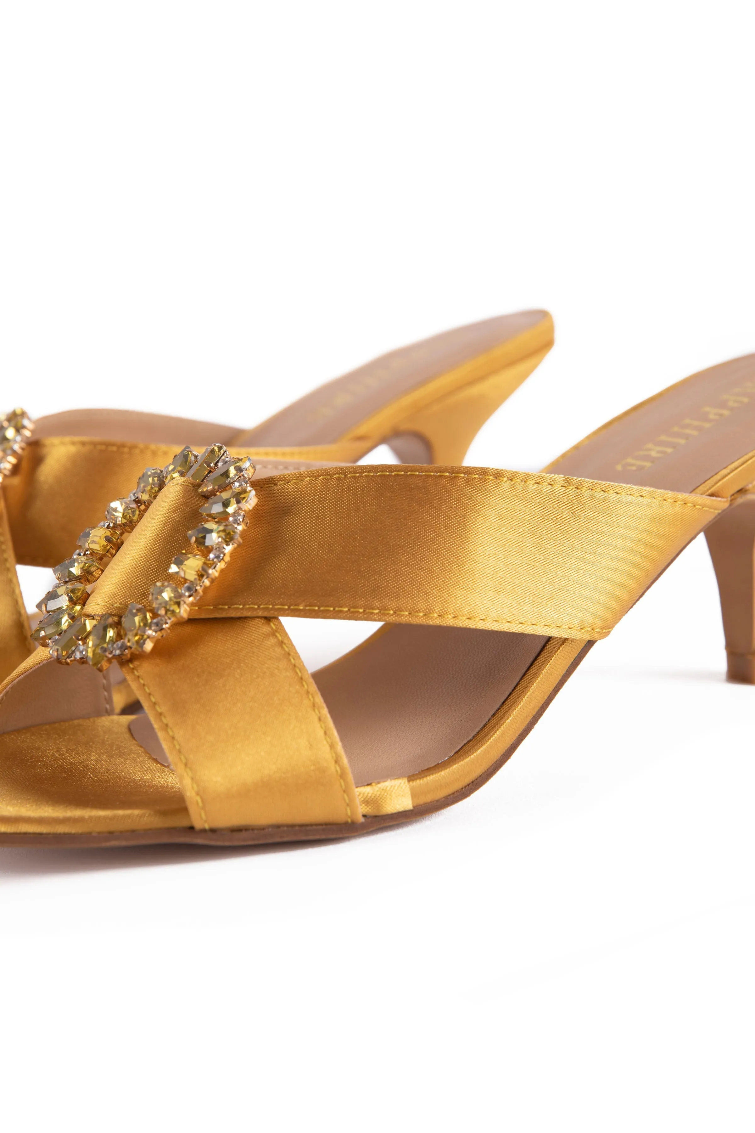 Mustard Kitten Heels
