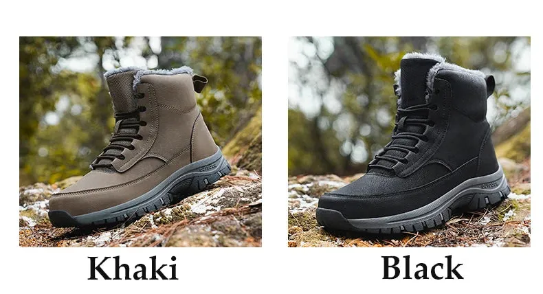 NeW Men Winter Snow Boots For Waterproof Leather Sneakers Super