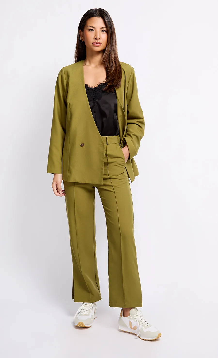 Olive Green Trousers by Vogue Williams