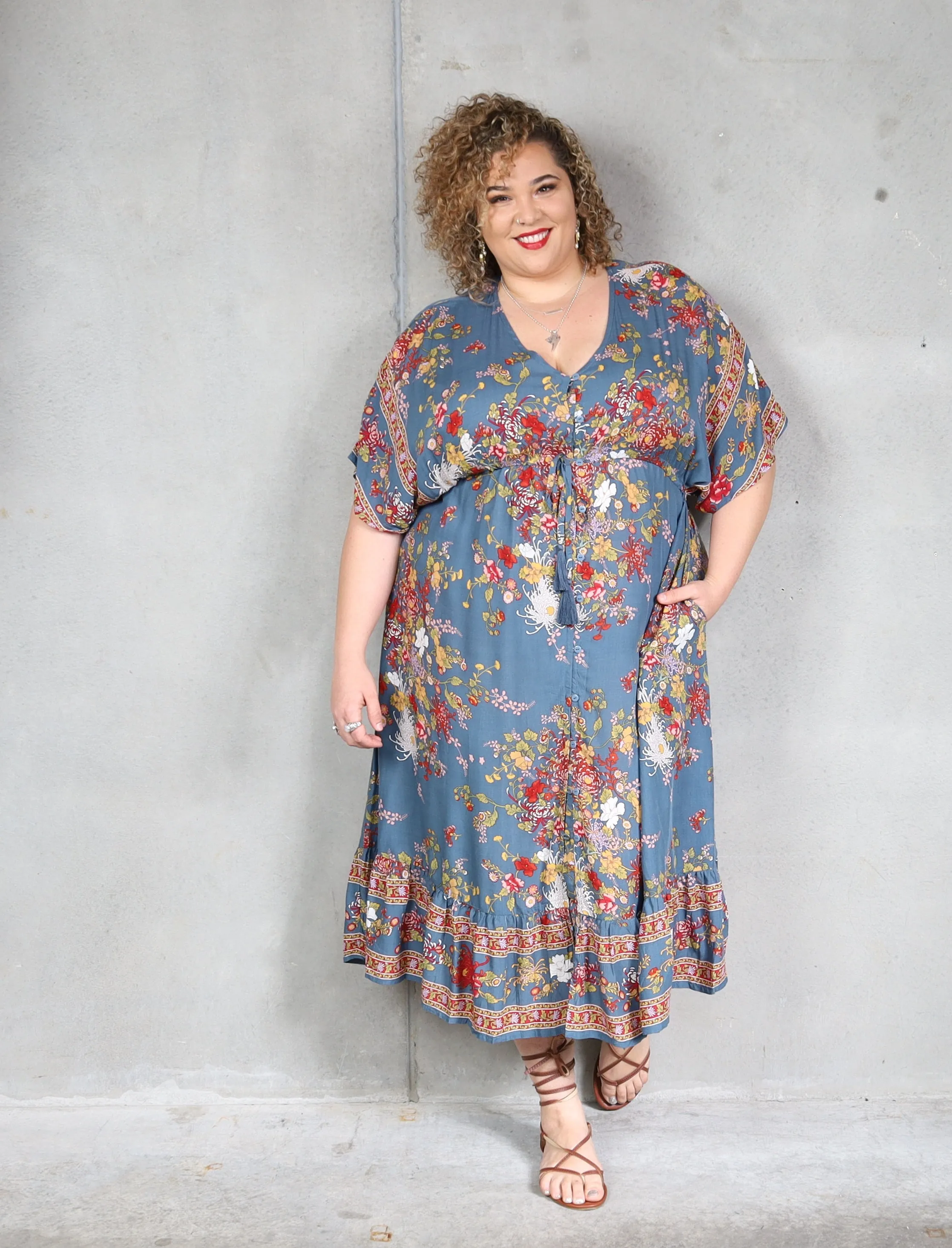 Phoebe Dress - Mustard Denim