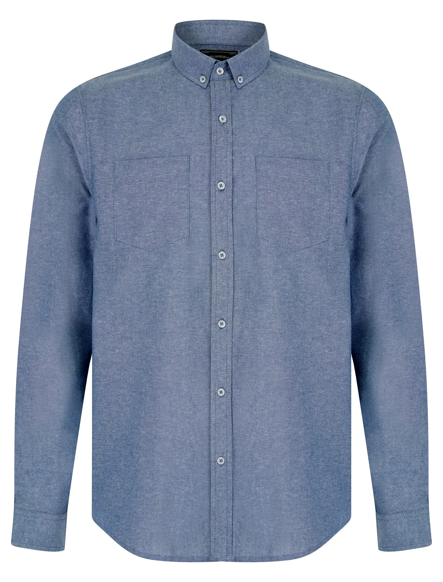 Pompei Cotton Chambray Long Sleeve Shirt in Blue - Tokyo Laundry