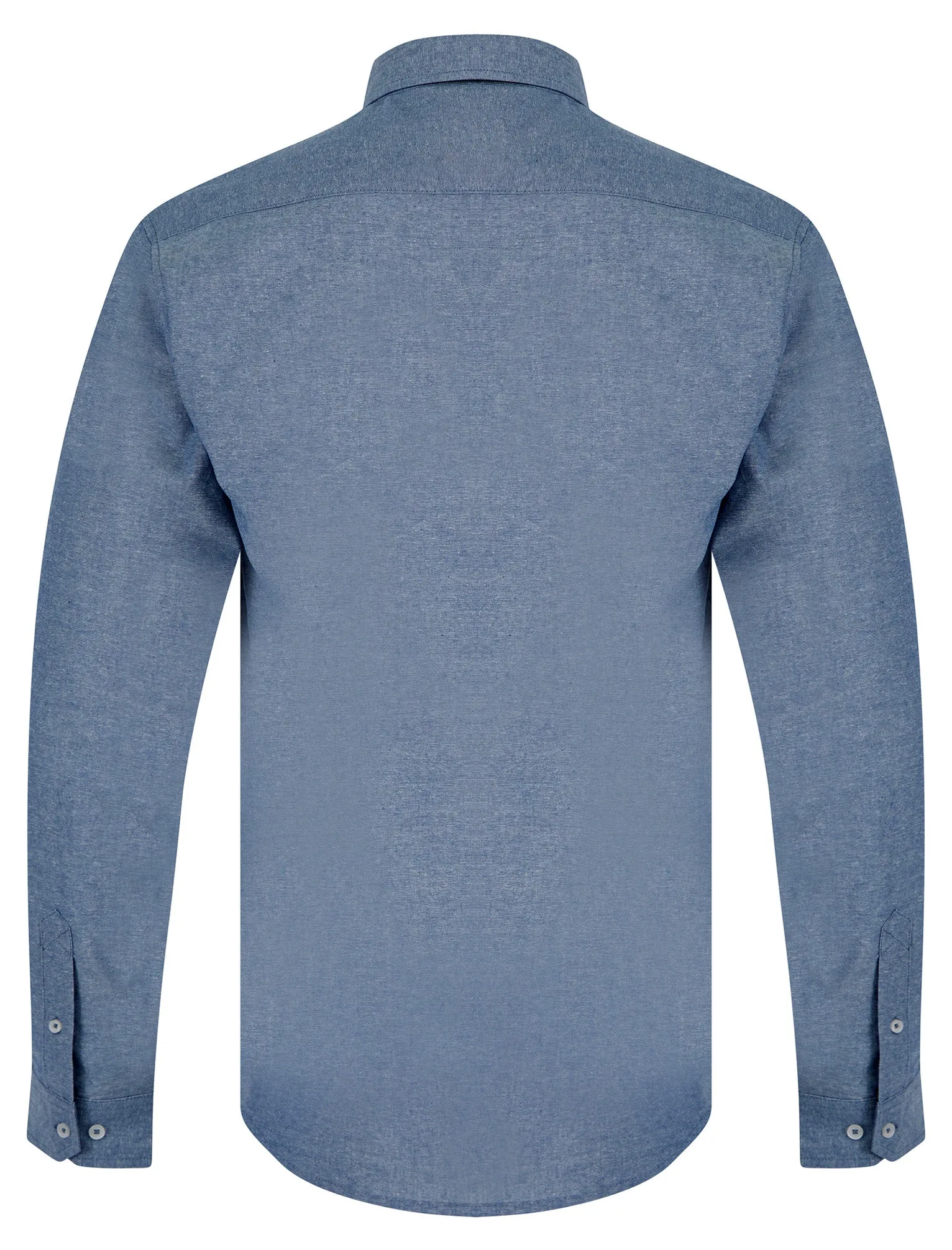 Pompei Cotton Chambray Long Sleeve Shirt in Blue - Tokyo Laundry