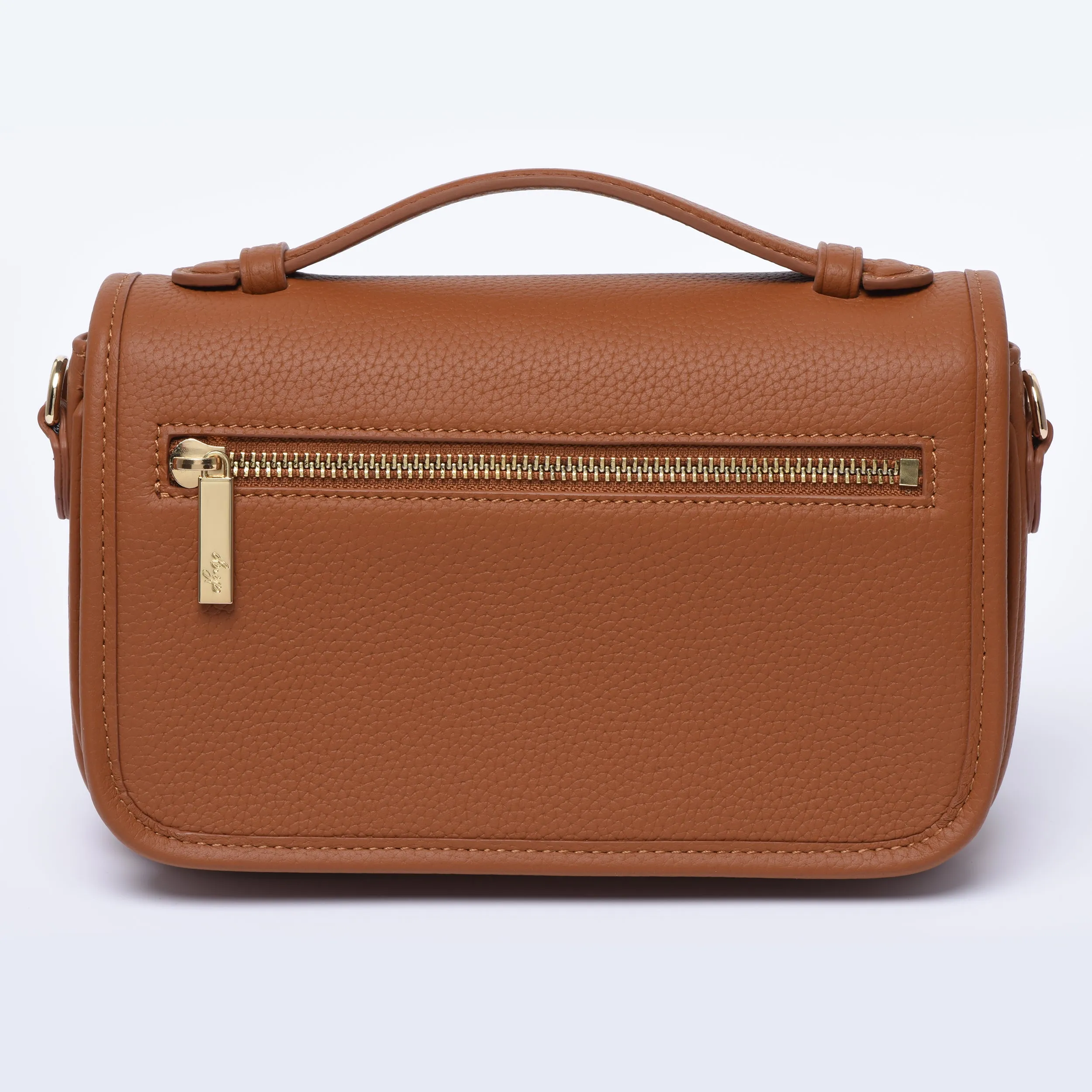 PRE ORDER Brown Togo Leather - "Le Petit Paris15" Crossbody bag