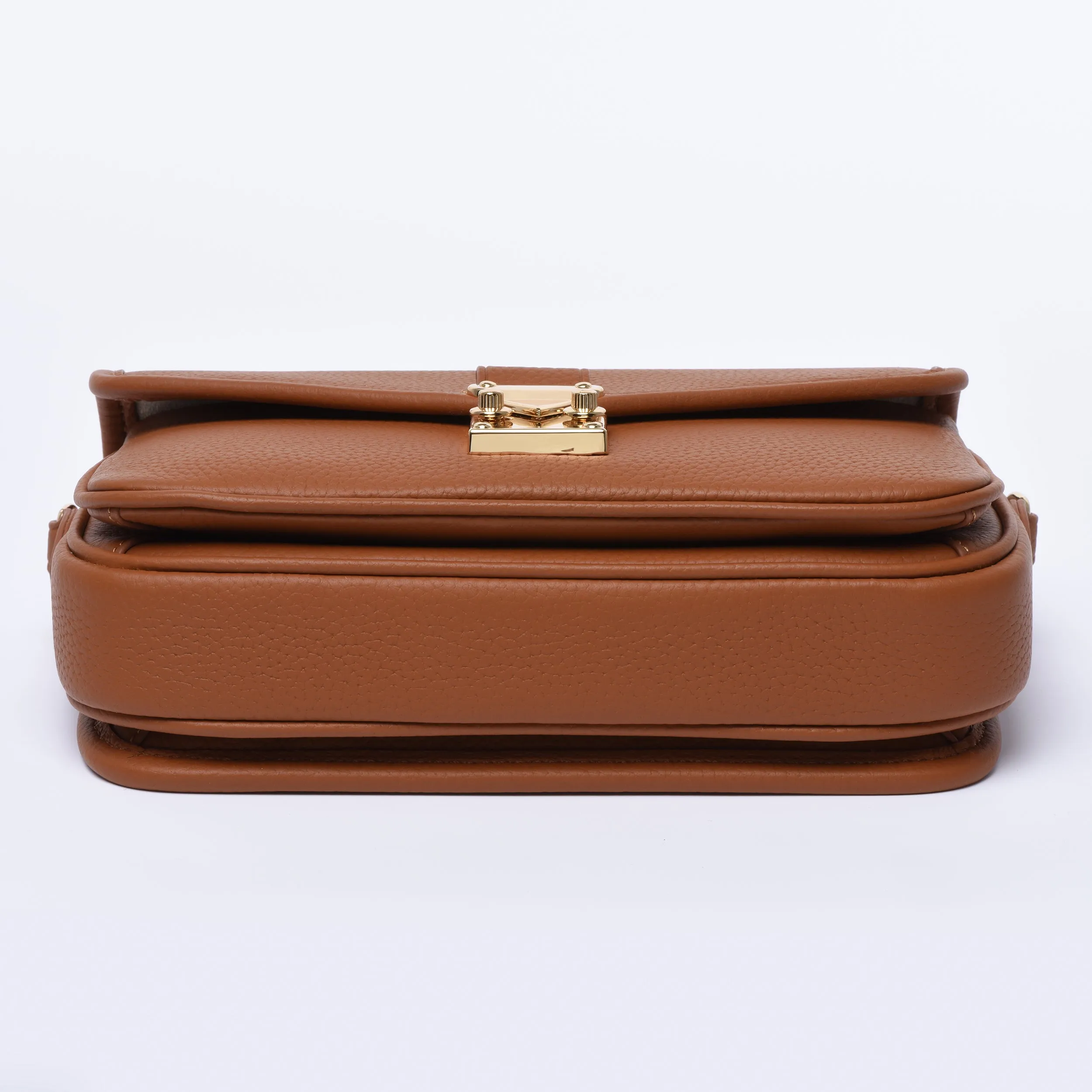 PRE ORDER Brown Togo Leather - "Le Petit Paris15" Crossbody bag