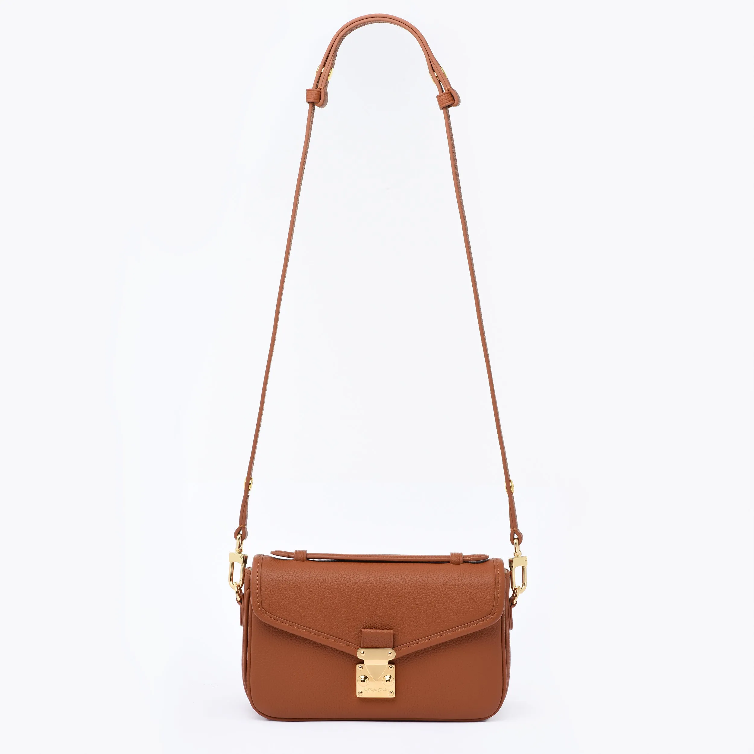 PRE ORDER Brown Togo Leather - "Le Petit Paris15" Crossbody bag