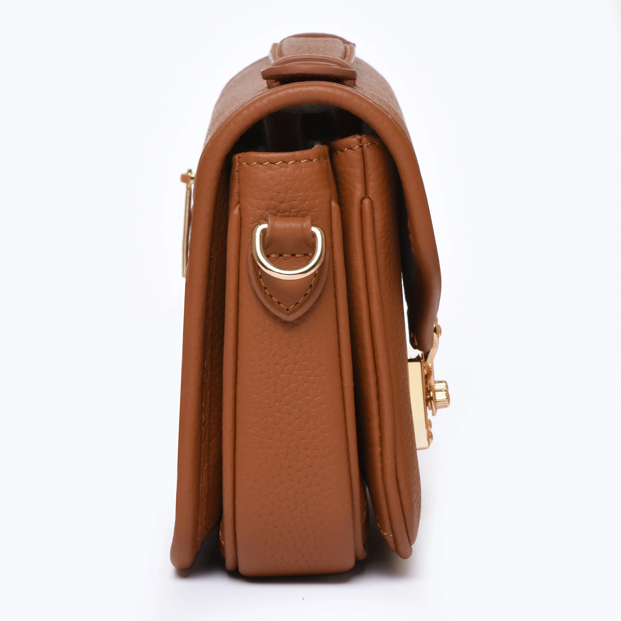PRE ORDER Brown Togo Leather - "Le Petit Paris15" Crossbody bag