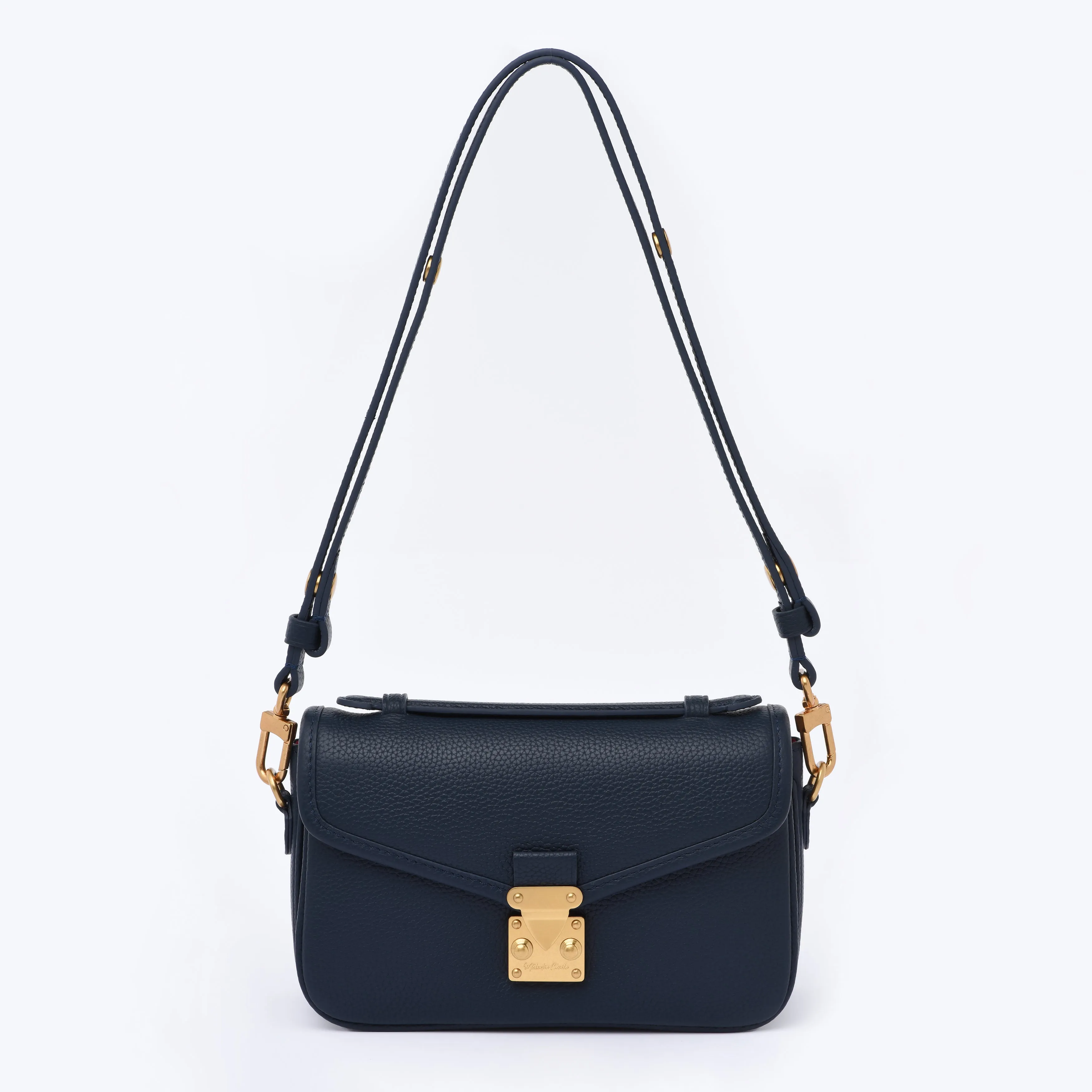 PRE ORDER Navy Togo Leather - "Le Petit Paris15" Crossbody bag