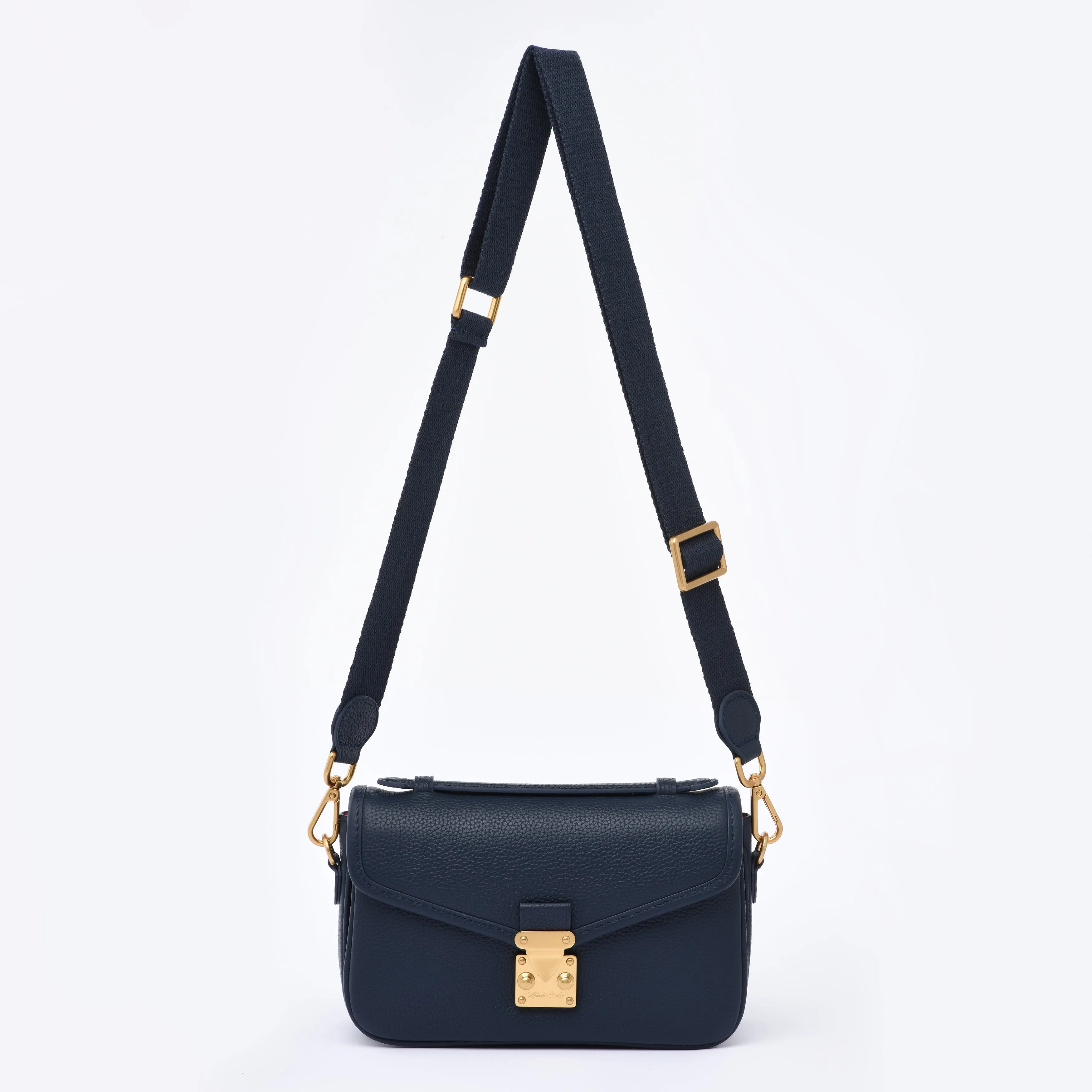 PRE ORDER Navy Togo Leather - "Le Petit Paris15" Crossbody bag