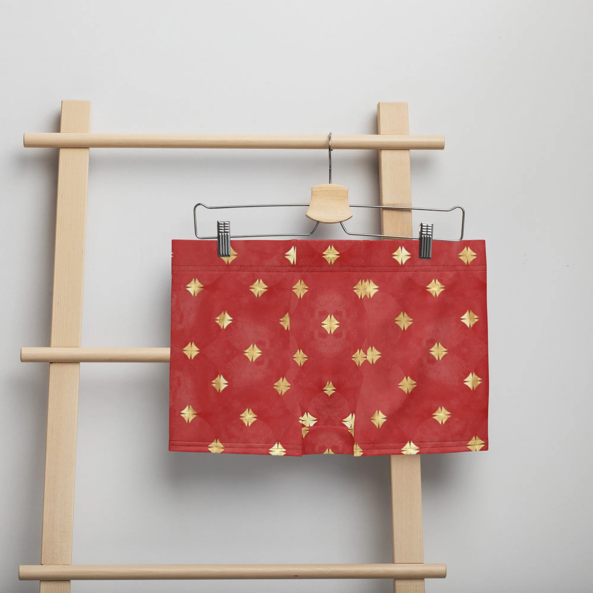 Red boxer with golden flowers for men’s