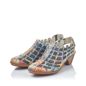 RIEKER 46778 WOVEN LEATHER SLING OCEAN MULTI