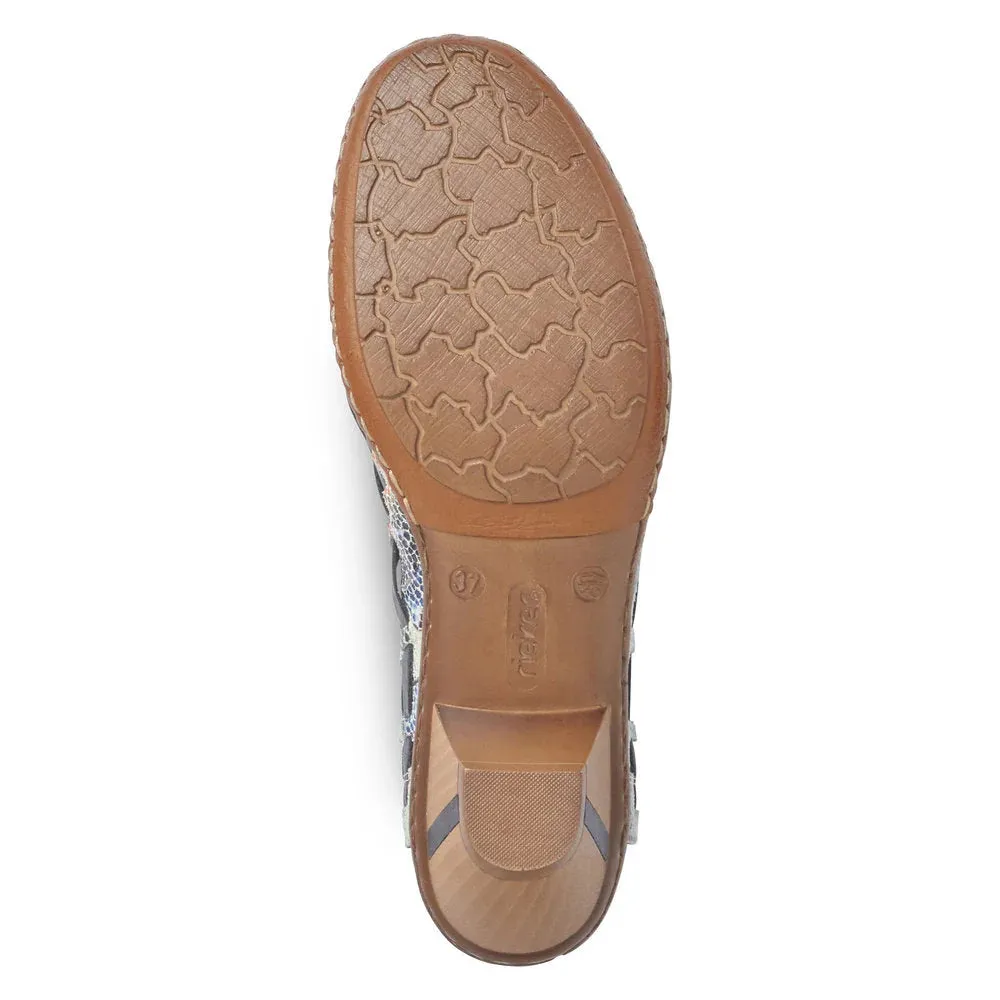 RIEKER 46778 WOVEN LEATHER SLING OCEAN MULTI