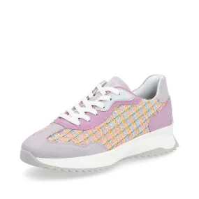 Rieker W130090 Woven Womens Pink Multi Trainer